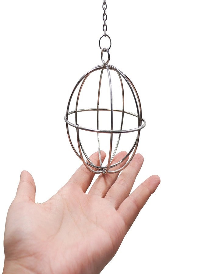 Neeenn 3.1 Inches Tortoise Treat Ball Toy, Hanging Turtle Stainless Steel Hay Feeder Ball, Small Animal Grass Fruit Vegetable Feeder Holder, Suitable for Tortoise Turtle Guinea Pig Hamster Rat Chinchilla - Image 5